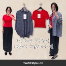 노리롱 | 롯데월드 잠실점 시티브리즈 후기, 레드 티셔츠와 노리 체크 셔츠 착용