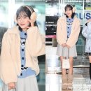 강아지 꼬순내 나는 오늘 아이브 안유진 안댕댕 출국 기사사진. 이미지