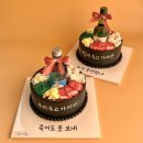 봄꽃달케이크 이미지