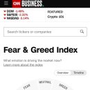 경) CNN 공포 탐욕지수 Extreme fear 돌파 (축 이미지
