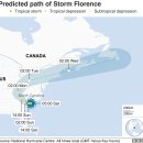 Flash flood fears as Florence grinds on 이미지