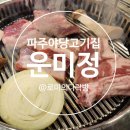 파주 야당고기집 뼈삼겹과 벌집껍데기ㅣ운미정