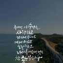 캘리그라피 순간