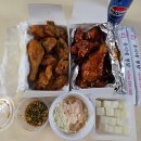 웅이네통닭 반반 포장후기 바삭한 옛날통닭 스타일