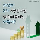 가업이 2개 이상인 기업, 상속공제는 어떻게? 이미지