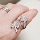 당근/새상품/925 은 모이사 큐빅 더블링 6.63g 사이즈 16호 이미지