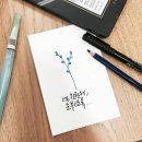 수채화 캘리그라피 이미지