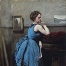 까미리빙 | 까미유 코로 — 루브르 박물관 / 푸른 옷의 여인 (Lady in Blue / La Femme en bleu) / 1874년 (#1870년대)