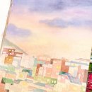 수채화 그리기 | 《부산 감천마을 수채화 그리기 – 바오홍 아티스트 중목 종이 후기 (미젤로 리얼코튼)》