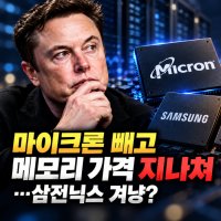 머스크 "마이크론 빼고 메모리 가격 지나쳐"…삼전닉스 겨냥? [IT썰]