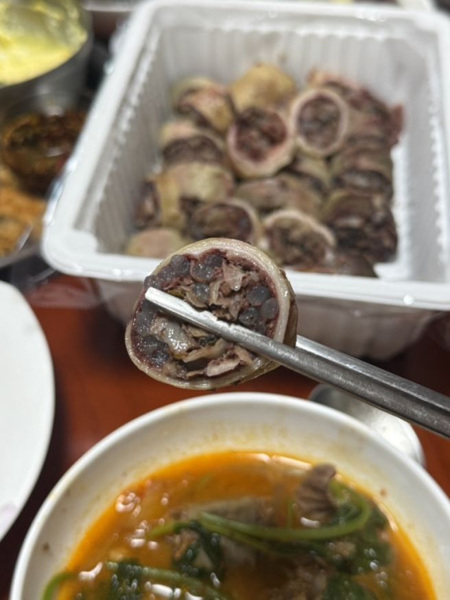 (김천식당) 충북 보은 찐맛집 곱창전골 왕순대 포장 후기