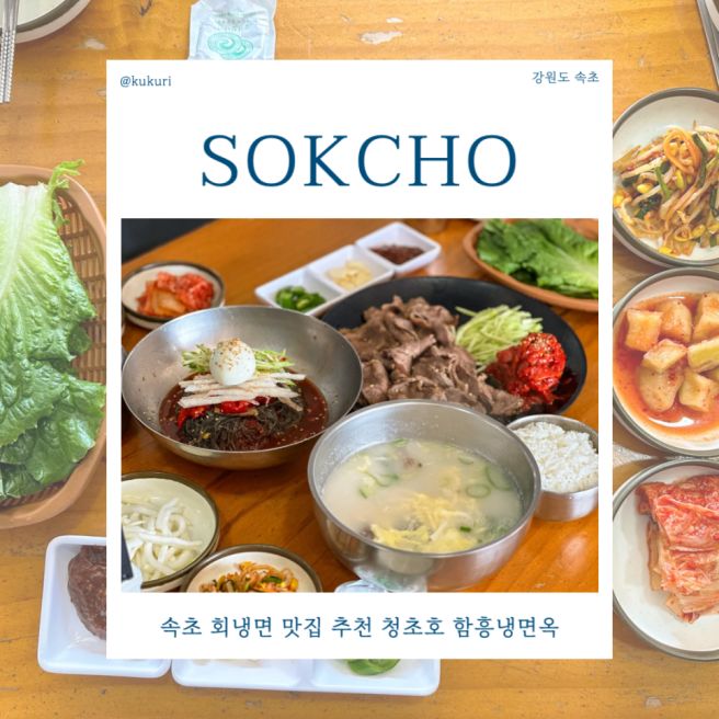 속초 회냉면 맛집 추천 청초호 중앙시장 근처 함흥냉면옥