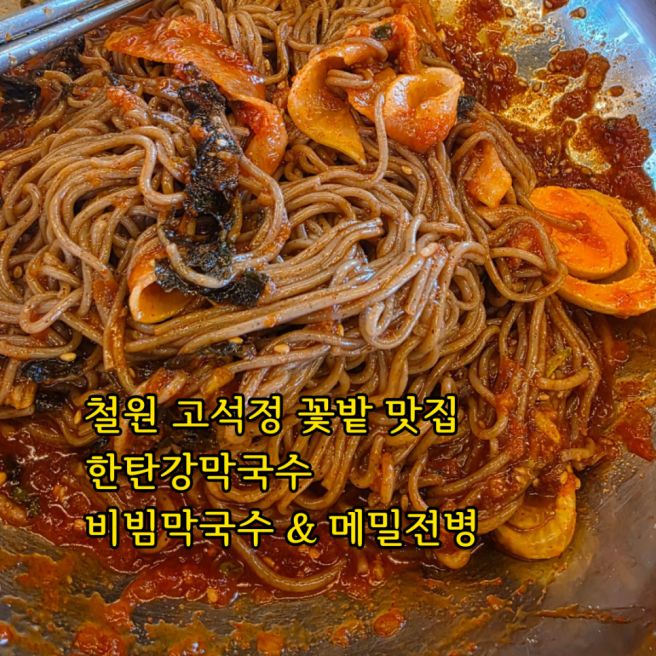 철원 고석정 꽃밭 근처 맛집 | 한탄강막국수 비빔막국수, 메밀전병 후기