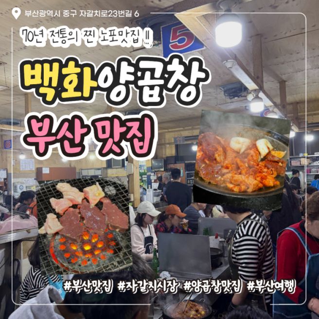 부산 남포동 '백화양곱창' 3호 내돈내산후기, 모듬 소금구이 양념구이 볶음밥 + 웨이팅 팁까지!