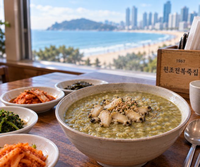 전복죽인데 왜 초록빛일까…해운대에서 1967년부터 끓여온 한 그릇