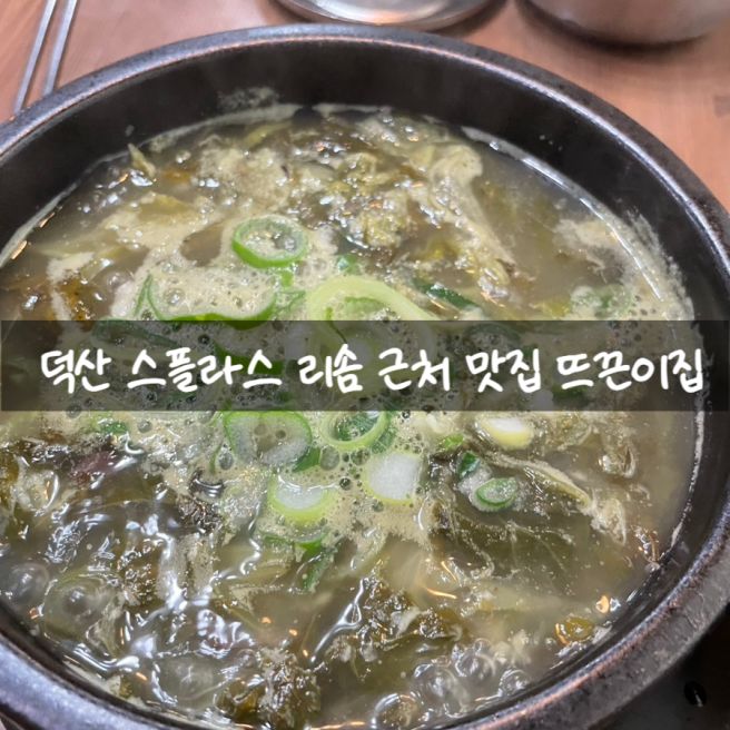 덕산 스플라스 리솜 근처 뜨끈이집 예산 맛집 웨이팅 없이 방문한 후기