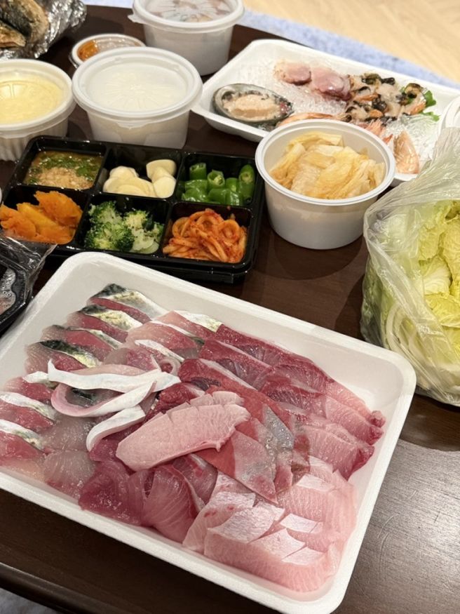 서귀포 방어회 맛집 모슬포 항구식당 후기, 가성비 회포장 홍마트