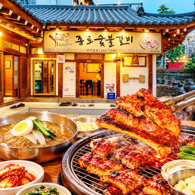 대구 동성로 맛집 종로숯불갈비 한옥 고기집 돼지갈비 냉면 주차 정보