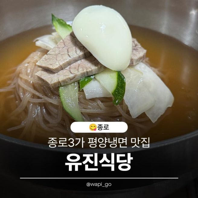 [종로] 노포 평양냉면 맛집 '유진식당' + 녹두지짐