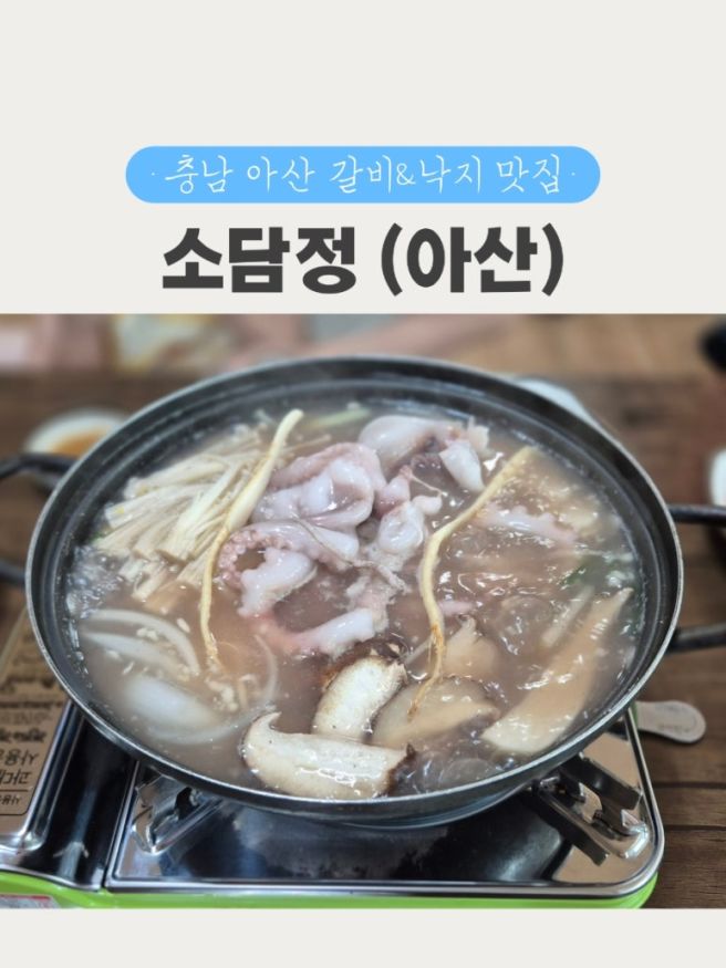 충남 아산 맛집 소담정, 맑은 국물에 갈비와 낙지가 푸짐한 갈낙전골