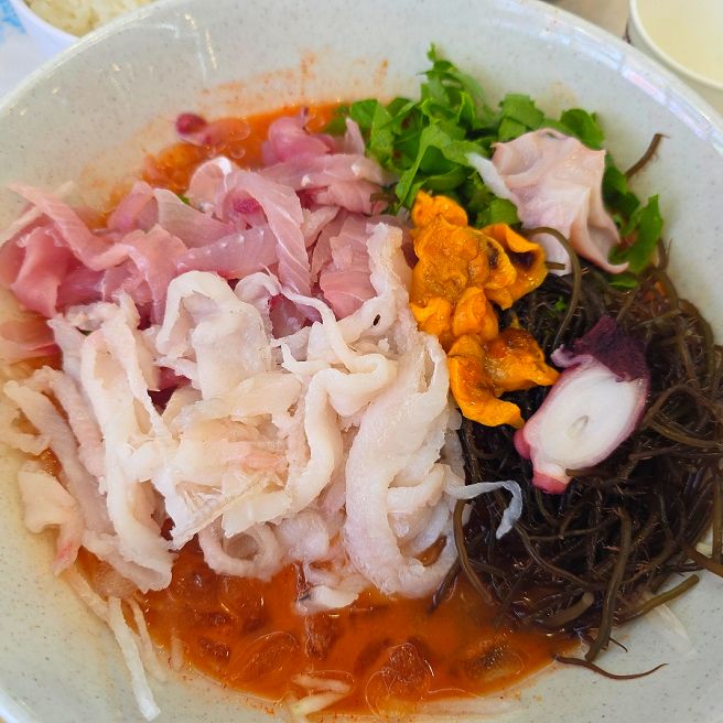 속초물회 봉포머구리집, 바다 보며 먹는 모둠물회 속초 오션뷰 맛집