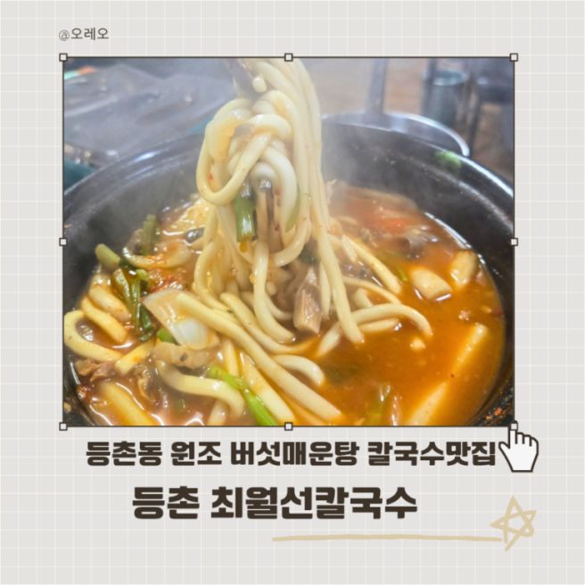 등촌 최월선칼국수 땀나게 맛있는 가양동 원조 버섯매운탕 전현무 계획 맛집