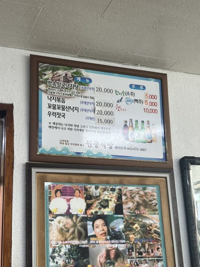 태안 맛집 박속밀국낙지탕 원풍식당