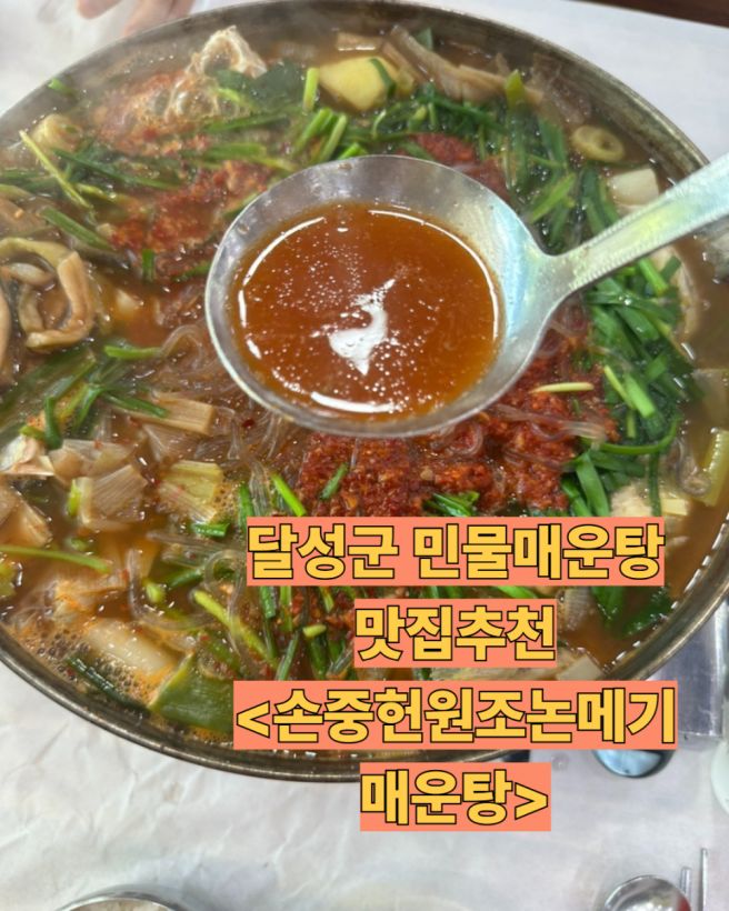 대구 달성군 논메기매운탕 맛집 <손중헌 원조 논메기매운탕>추천