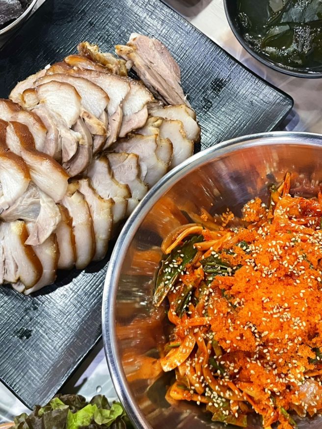 전곡맛집 할매왕족발 한치무침 밥 꼭 비벼!