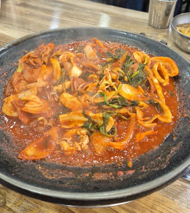 제주공항 근처 맛집 태광식당 내돈내산 한치주물럭 후기