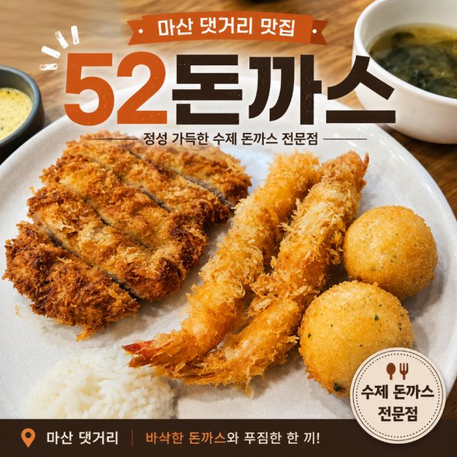 [창원시 마산합포구 대내동] 5지게 맛있는 돈까스 맛집 어서52소~~~"52돈까스"