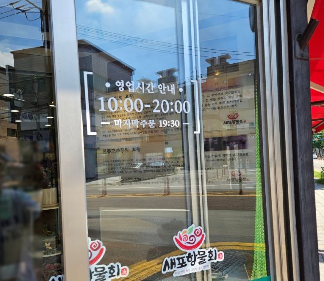 포항 고추장 물회 맛집 새포항물회 내돈내산 후기
