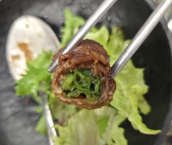 원주 박순례손말이고기 산정집, 깻잎말이 한우의 신세계