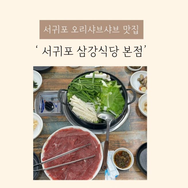 서귀포 맛집 삼강식당 본점 예약 , 도민 찐 맛집 오리샤브샤브 아이랑같이 방문한 후기