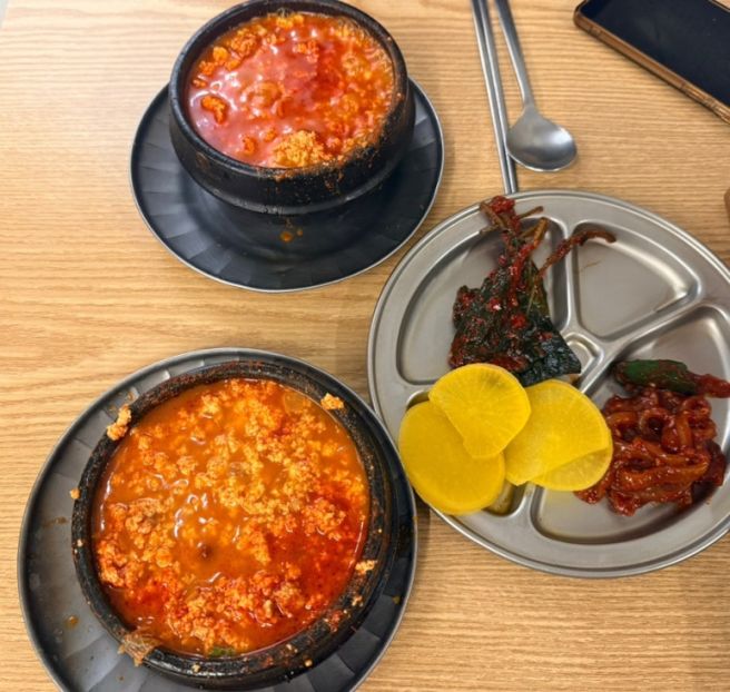 [제주] 풍자 또간집 제주시 해바라기분식 본점 순두부찌개 매운맛 후기 주차