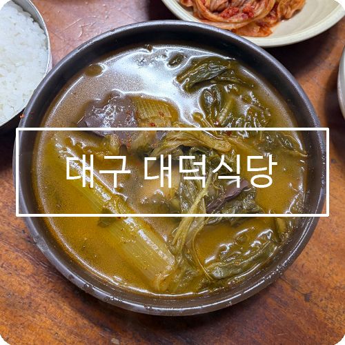 대구 앞산 대덕식당 노포 선지국 맛집