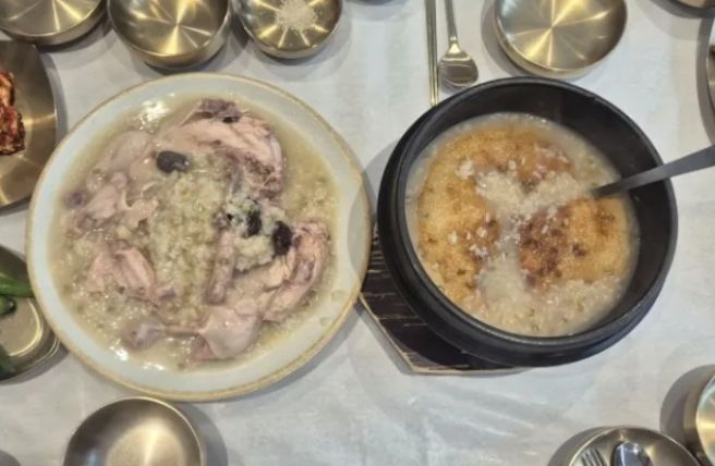용인 수지 한국의맛 장수촌 내돈내산 후기 | 복날 몸보신하기 좋은 누룽지 닭백숙 맛집, 아기·부모님과...