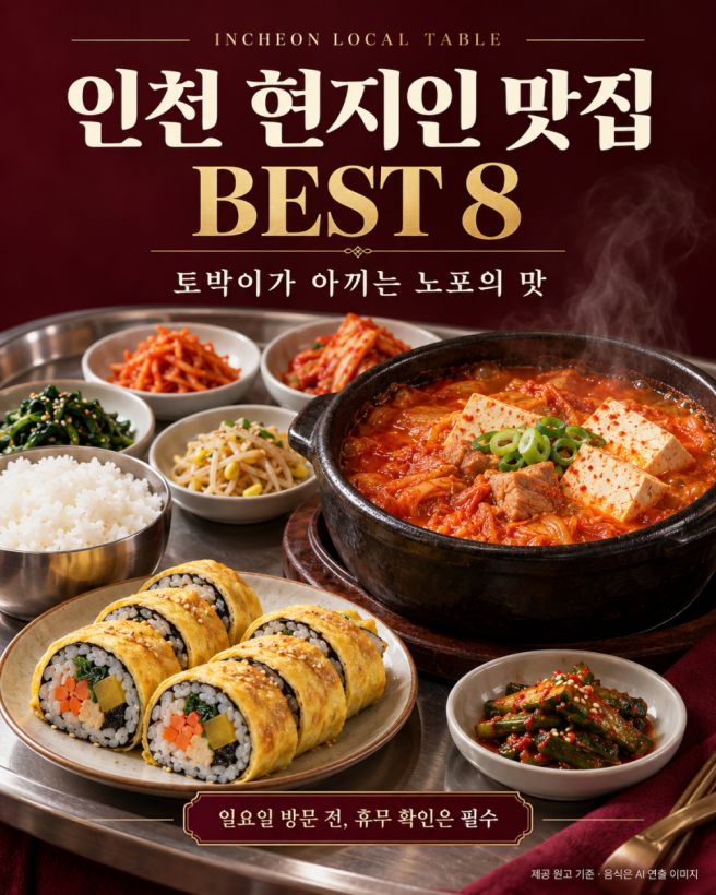 관광객은 모르고 인천 사람만 아는 집 | 인천 토박이 추천 현지인 맛집 BEST8 (60년 노포 총정리) 인천...